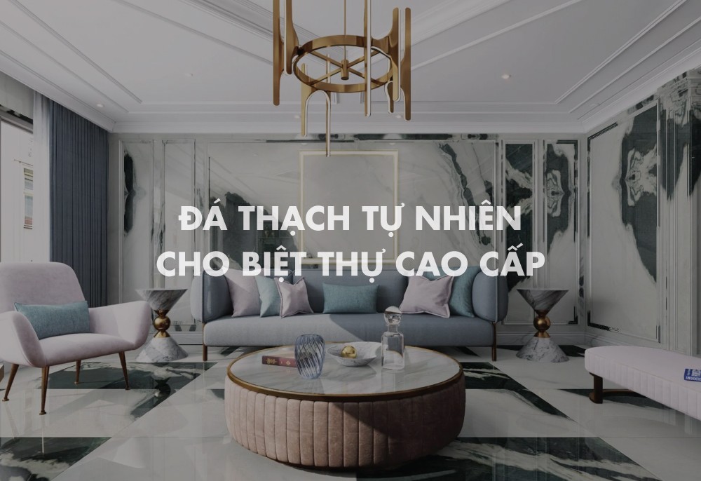 đá thạch anh tự nhiên cho biệt thư cao cấp